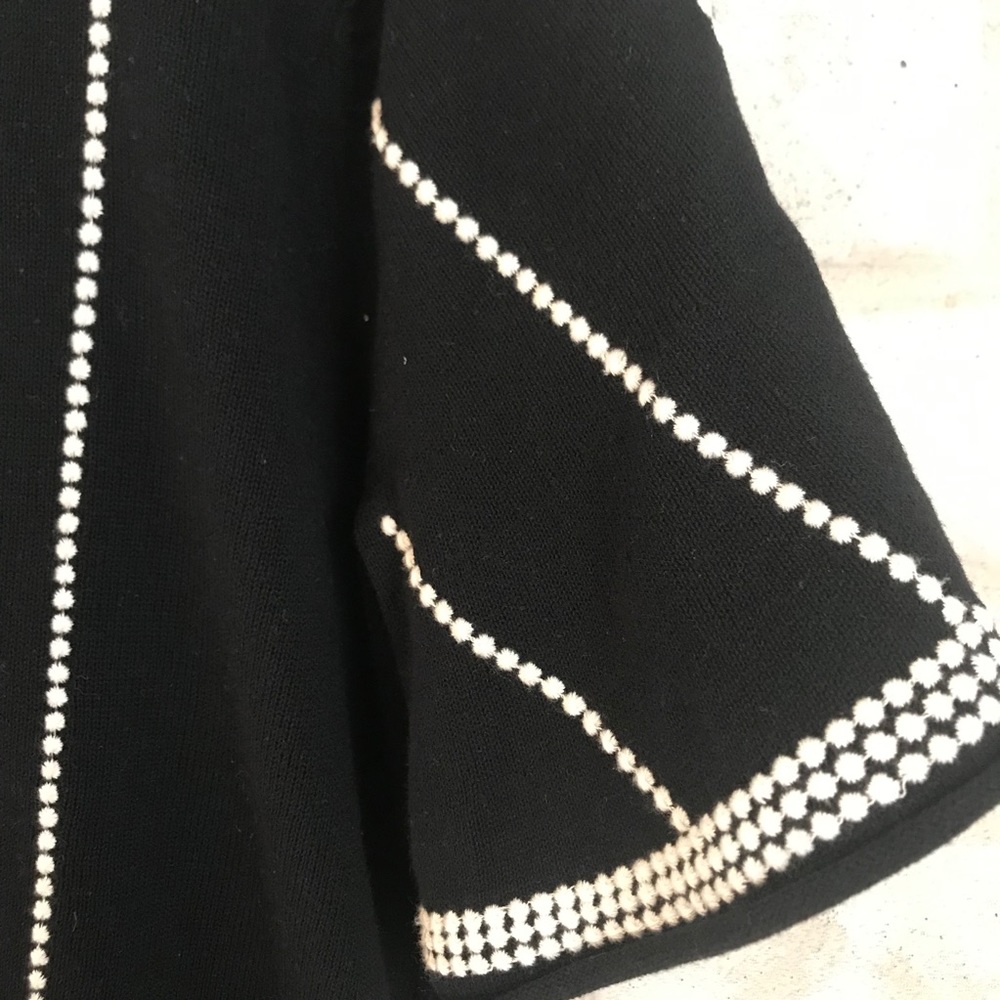 🥳HP🥳THML Black Short Sleeve White Dots Tassels L - Picture 10 of 12
